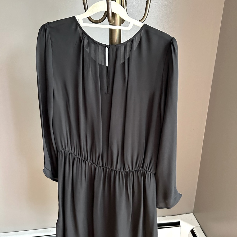 Joie Size Large Black Silk Mini Dress